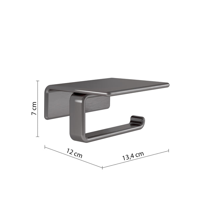 GEDY A9258100000 IL GIGLIO Portarrollo con tapa gun metal