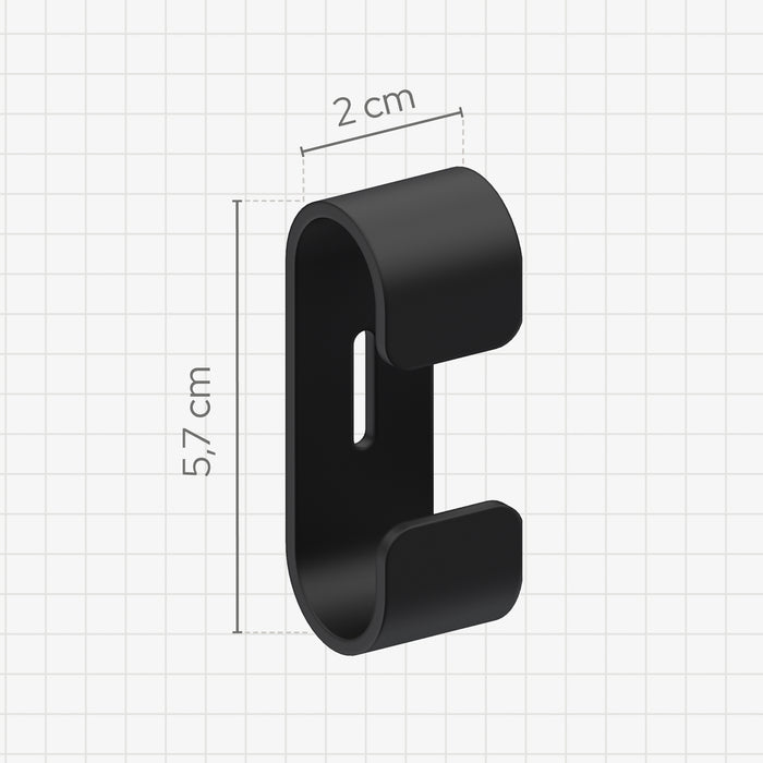 SONIA 201877 BIOCO Set De Colgadores Adhesivos Negro