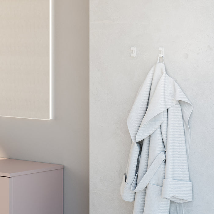 SONIA 201884 BIOCO Set of White Adhesive Hooks