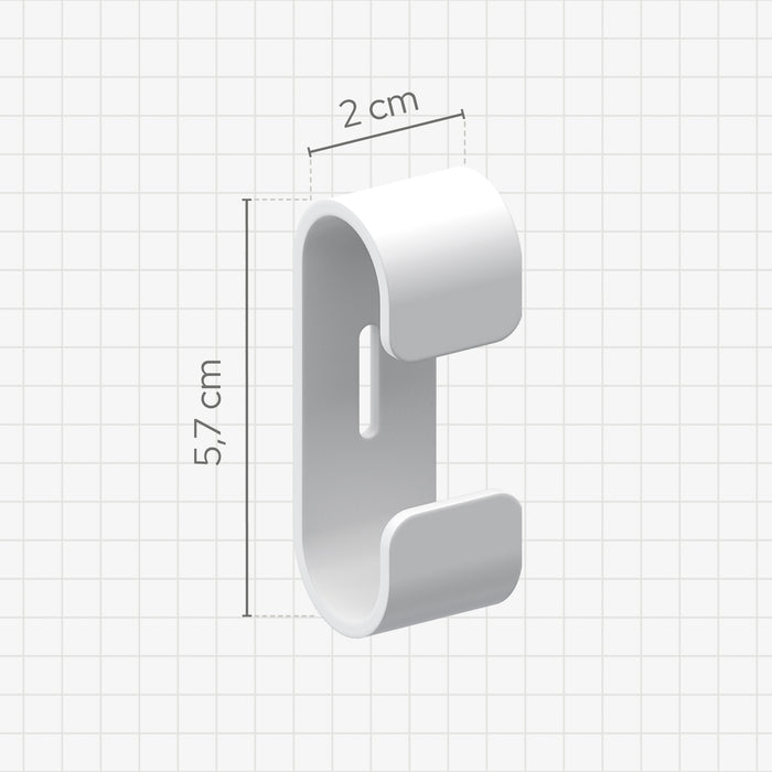 SONIA 201884 BIOCO Set of White Adhesive Hooks