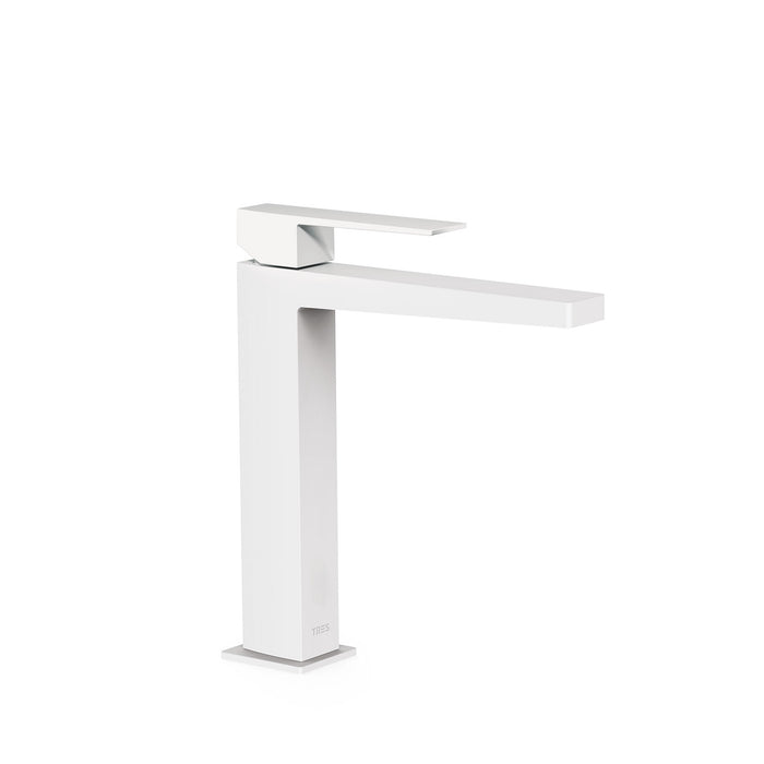 TRES 20210303BM SLIM Single-lever High Spout Faucet for Sink Matte White Color