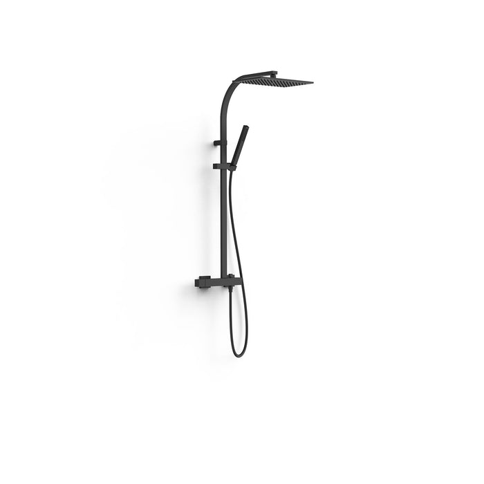 TRES 20219101NM SLIM 2-Way Wall-Mounted Single-Handle Shower Faucet Set Matte Black