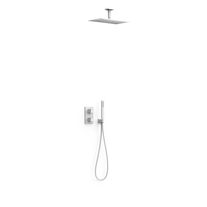 TRES 20225053BM THERM-BOX 2-Way Built-in Thermostatic Faucet Kit Shower Matte White