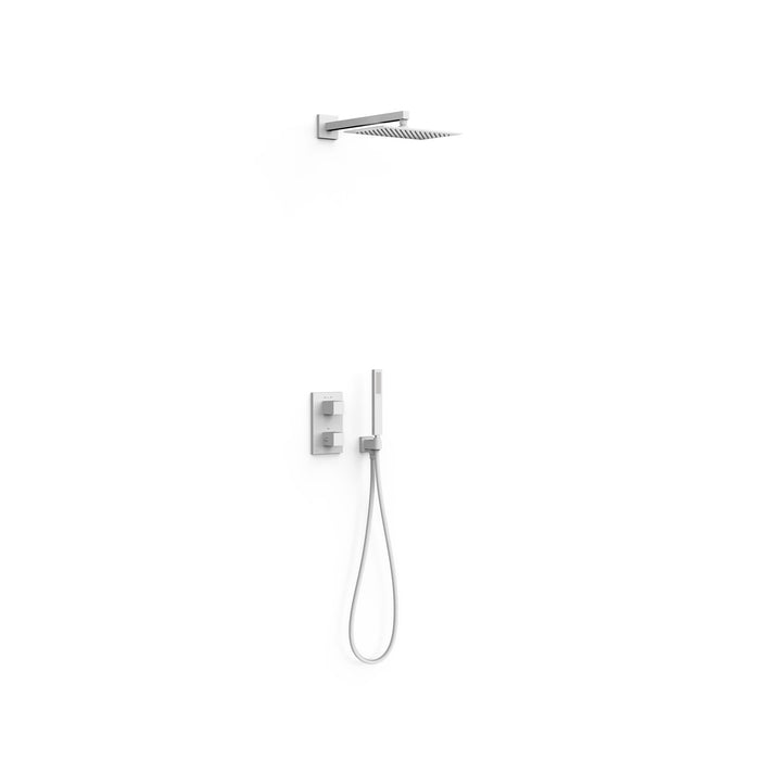 TRES 20225054BM THERM-BOX 2-Way Built-in Thermostatic Faucet Kit Shower Matte White
