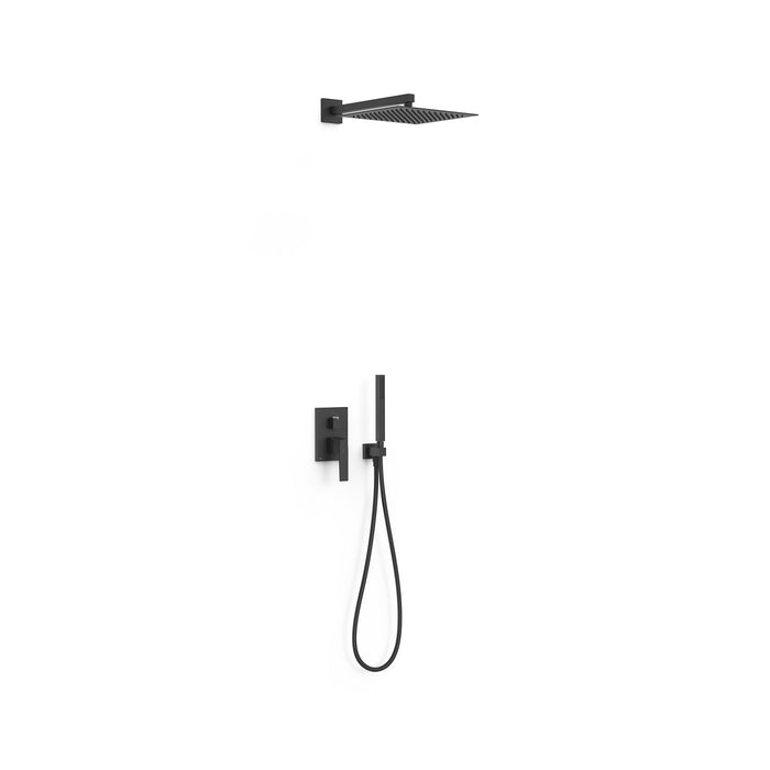 TRES 20228004NM SLIM Built-in 2-Way Single-Handle Faucet Kit Rapid-Box for Shower Matte Black Color