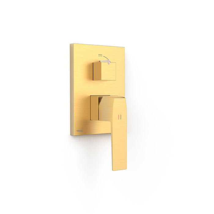 TRES 20228110OM RAPID-BOX View Piece for 2-Way Flush-Mounted Box 24K Matte Gold Color