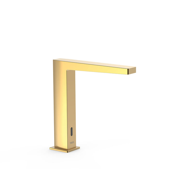 TRES 20261320OR SLIM Grifo Electrónico con Sistema Premezclador para Lavabo Color Oro 24K