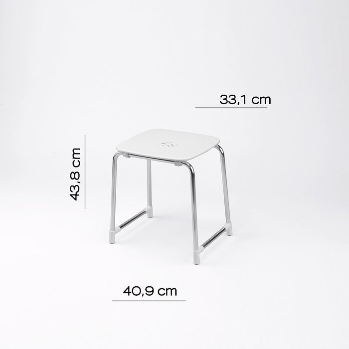 GEDY 60720200000 PRIMA CLASSE Taburete de baño blanco