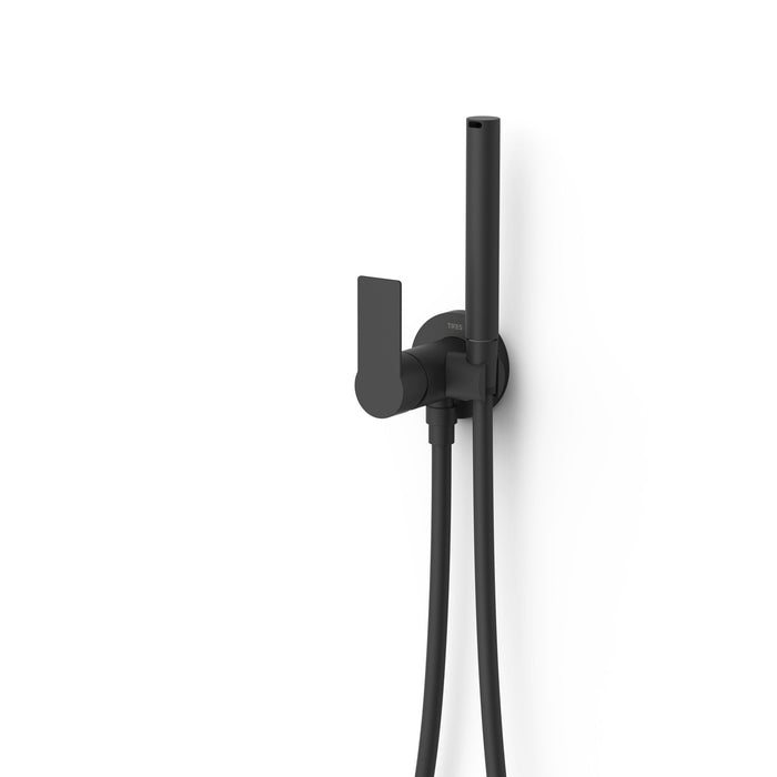 TRES 20522301NM LOFT Grifo Monomando Empotrado con Ducha para Inodoro Color Negro Mate