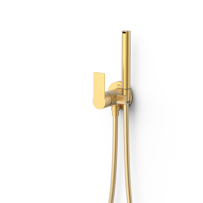 TRES 20522301OM LOFT Built-in Single-Handle Faucet with Shower for Toilet Color Matte 24K Gold