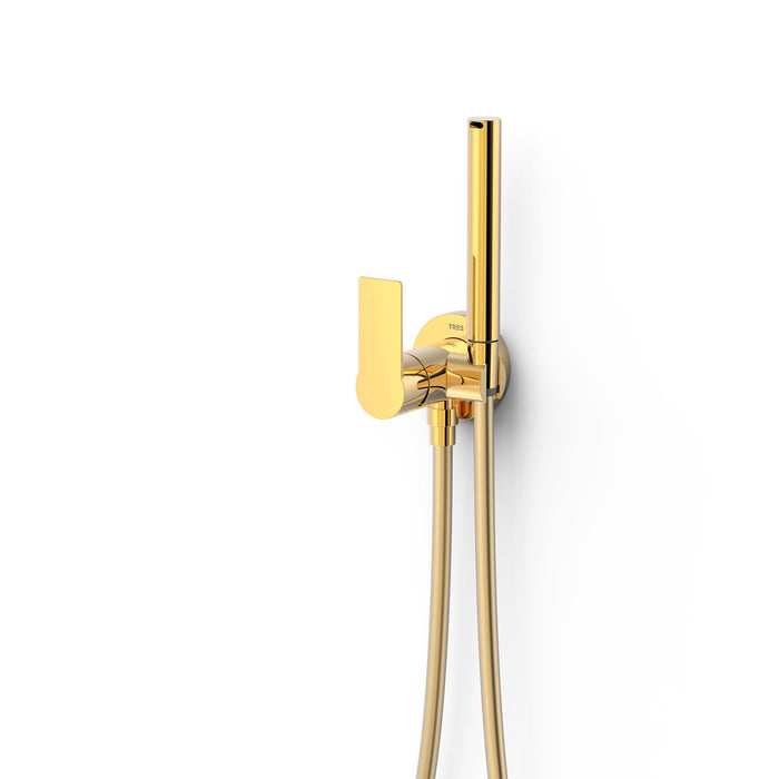 TRES 20522301OR LOFT Built-in Single-Handle Faucet with Shower for Toilet 24K Gold Color