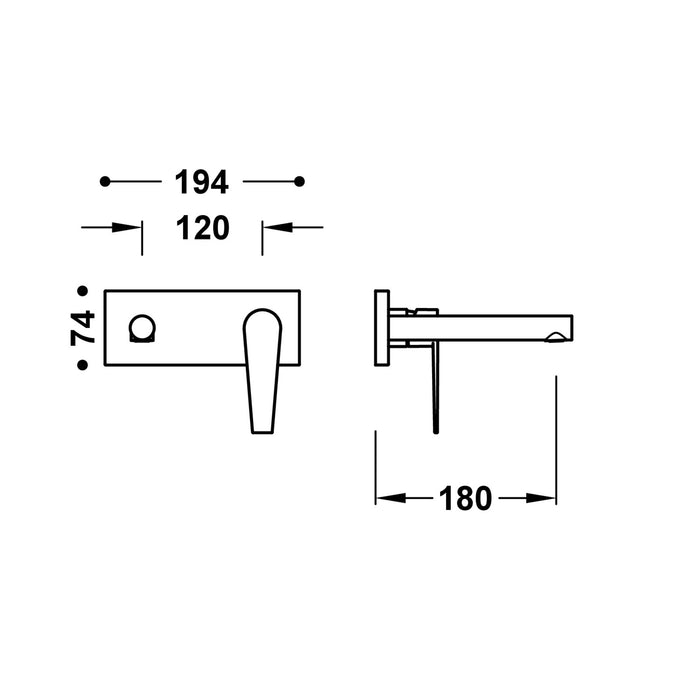 TRES 20530031 CLASS Pieza Vista para Cuerpo Empotrado De Lavabo Color Cromo