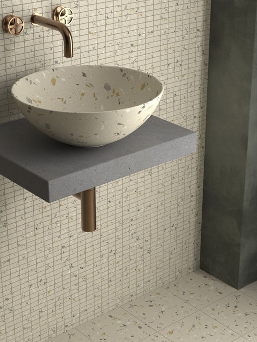DUNE 189316 FRAGMENTA Lavabo Cerámico 40x40x15 Arena