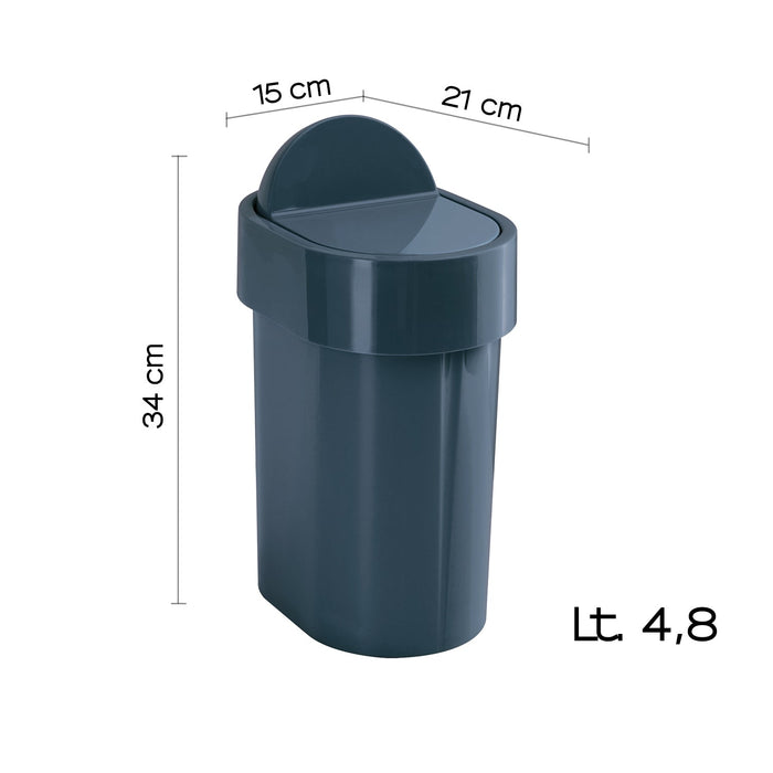 GEDY 80096500300 JUNIOR Trash Can With Lid 48 Blue