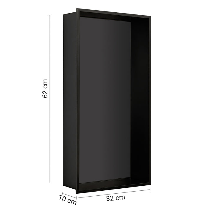 GEDY 24921400000 GUEST Hornacina 60 cm empotrada pared-ducha rectangular negro mate