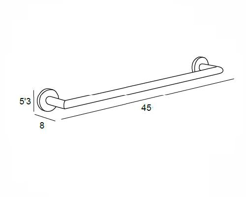TORRENT HANDLES 06518056 ECO Towel Bar 45 cm Gold PVD