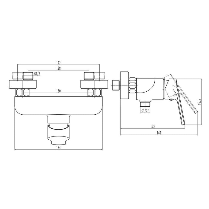 LLAVISAN L152724 SIOUX Column shower faucet single lever