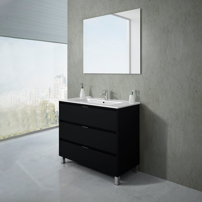 STROHM TEKA INCA Complete Bathroom Furniture Set 3 Drawers Titanium Oak