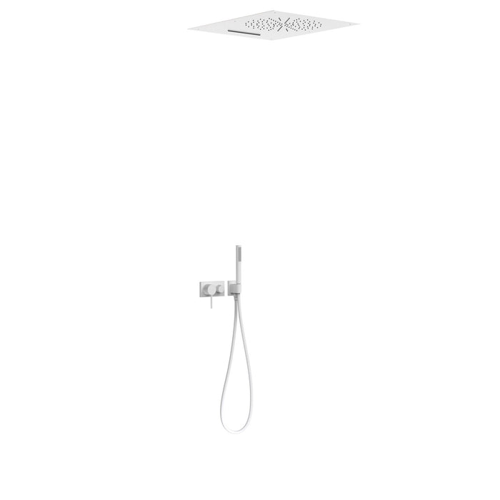 TRES 21027303BM 3V 3-Way Recessed Single-Handle Shower Faucet Kit Matte White