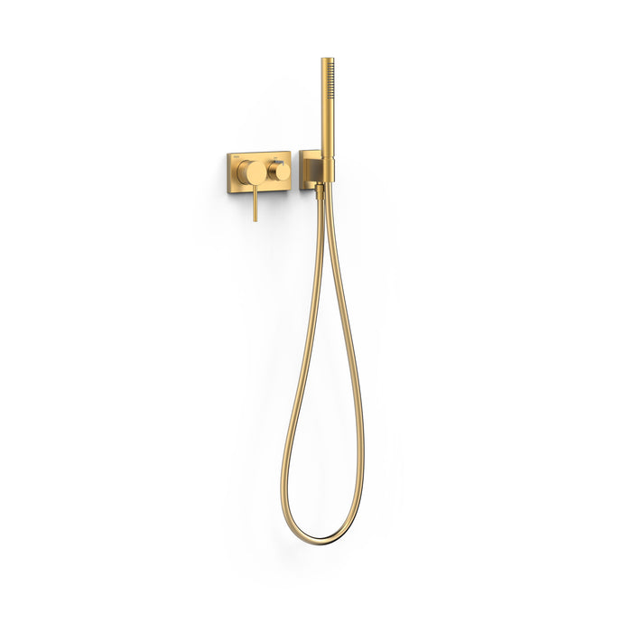 TRES 21027391OM 3V 3-Way Recessed Single-Handle Shower Faucet 24K Matte Gold Color