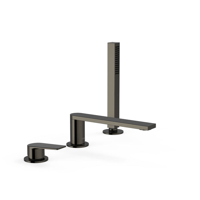 TRES 21116101KM PROJECT-TRES Mixer Tap for Bathtub Edge Metallic Black