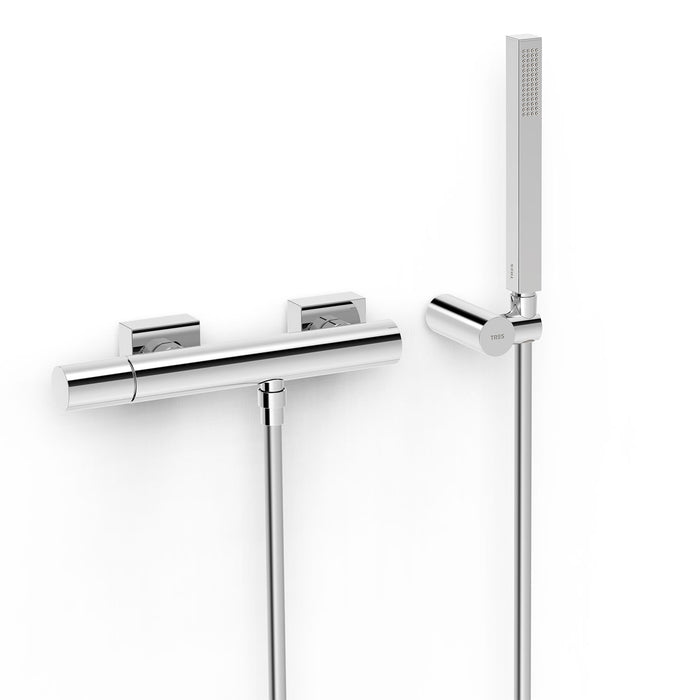 TRES 21116701 PROJECT-TRES Grifo Monomando Mural para Ducha Color Cromo