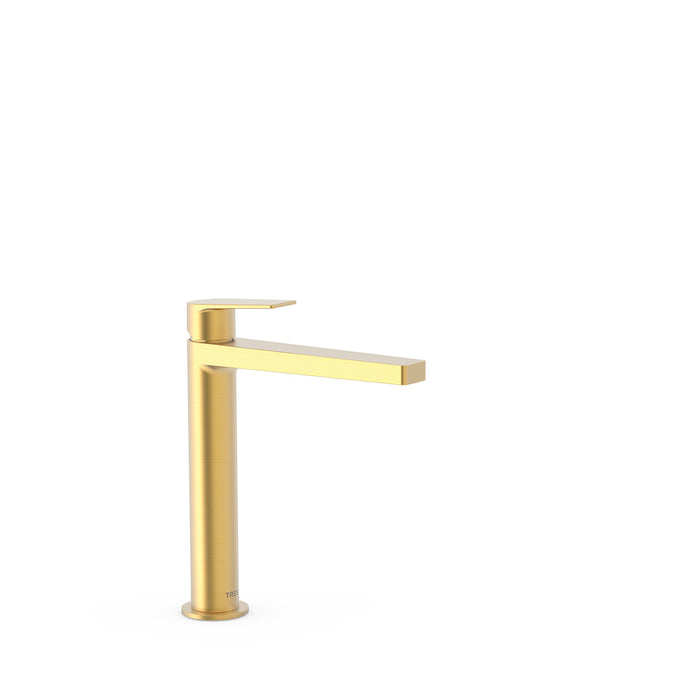 TRES 21120301OM PROJECT-TRES Grifo Monomando Caño Alto para Lavabo Color Oro Mate 24K