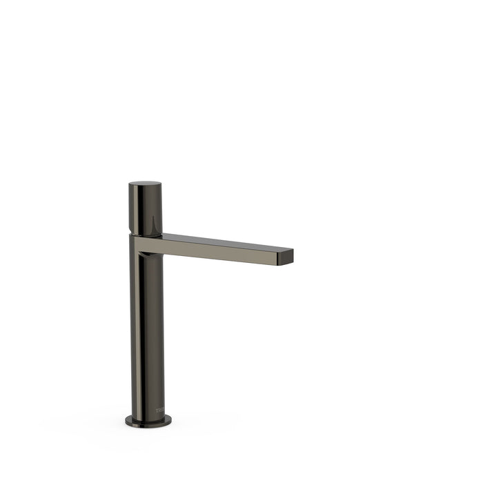 TRES 21120302KM PROJECT-TRES Grifo Monomando Caño Alto para Lavabo Color Negro Metalizado