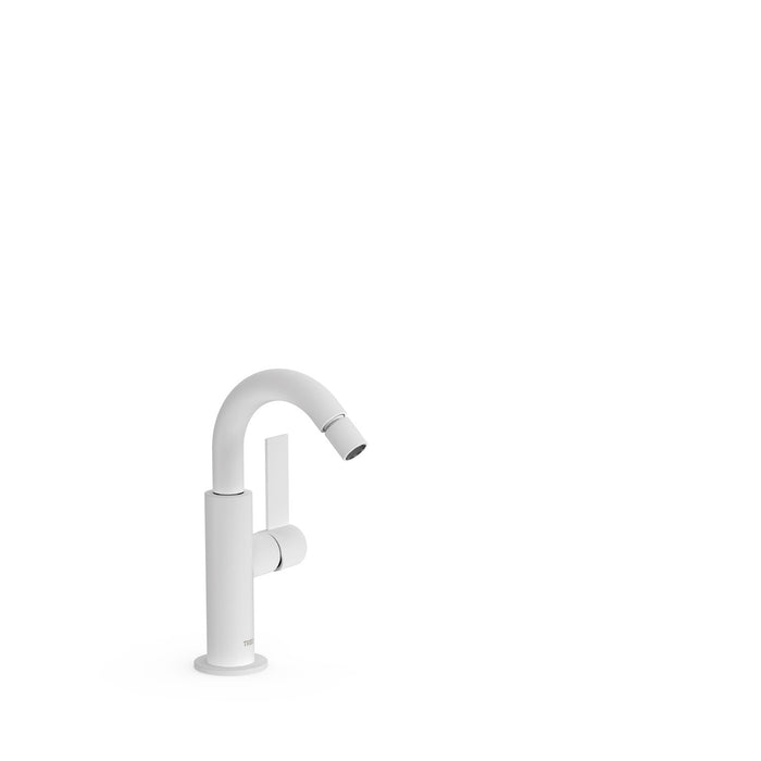 TRES 21122401BM PROJECT-TRES Grifo Monomando con Maneta Lateral para Bidé Color Blanco Mate