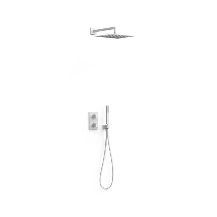 TRES 21125004BM THERM-BOX 2-Way Built-in Thermostatic Faucet Kit Shower Matte White