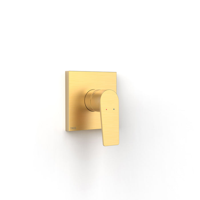 TRES 21127810OM RAPID-BOX View Piece for 1-Way Flush-Mounted Box 24K Matte Gold Color