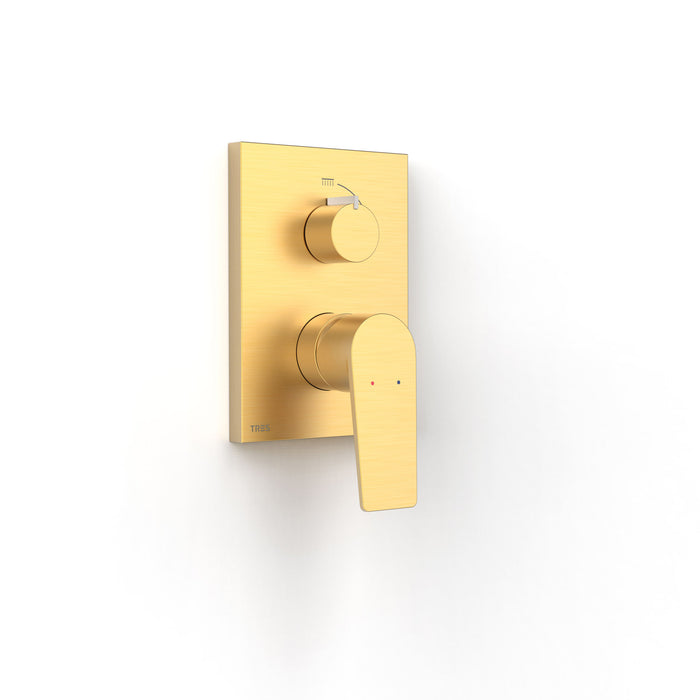 TRES 21128110OM RAPID-BOX View Piece for 2-Way Flush-Mounted Box 24K Matte Gold Color