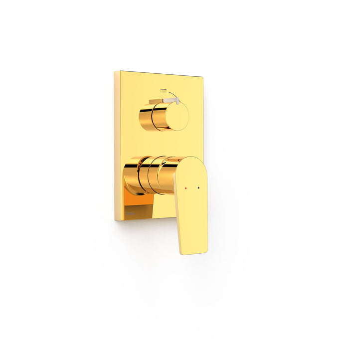 TRES 21128110OR RAPID-BOX View Piece for 2-Way Flush-Mounted Box 24K Gold Color