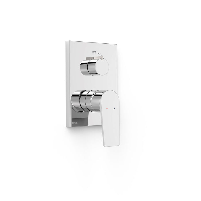 TRES 21128110 RAPID-BOX View Piece for 2-Way Recessed Box Chrome Color
