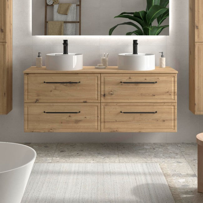 SALGAR 121842 RUNA Mueble+Lavabo LISBOA 140cm Roble