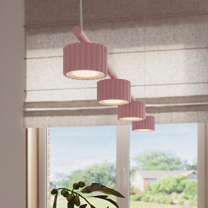 SOLLUX SL.2705 Araña AURA 4 rosa Gx53