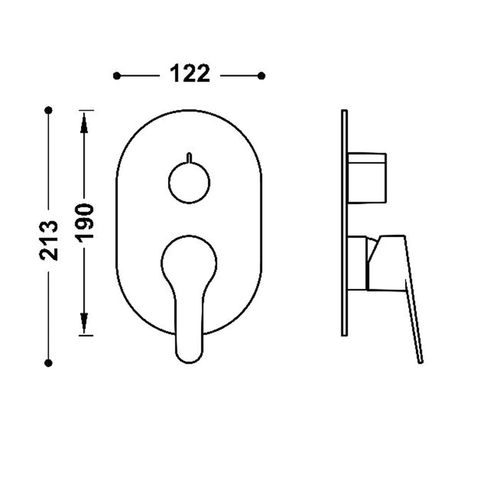 TRES 21528110 RAPID-BOX Pieza Vista para Caja Empotrada de 2 Vías Color Cromo