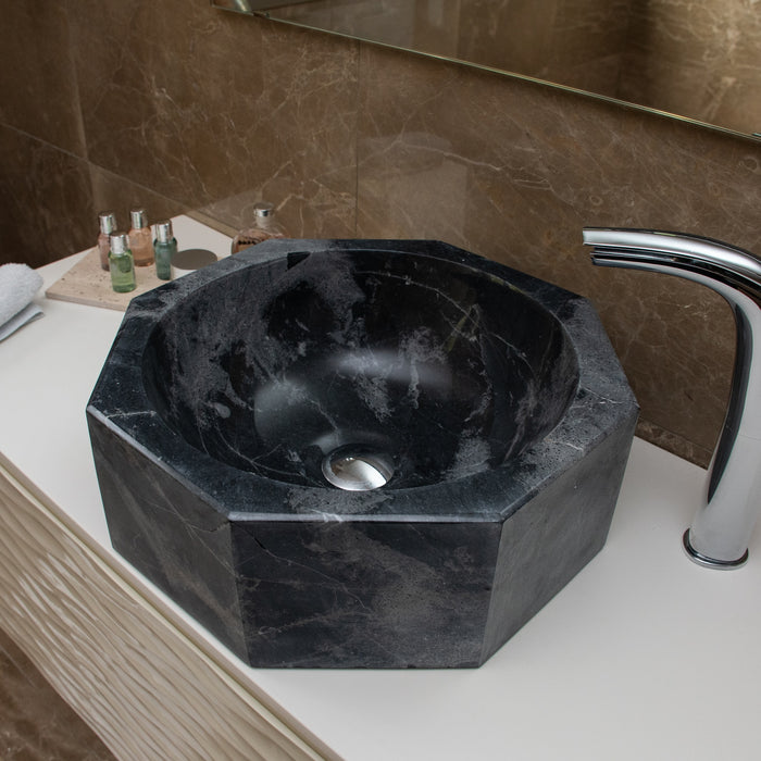 FORZINI FZ-BK/JB-MB-113 TIBERINUS Lavabo de mármol Negro