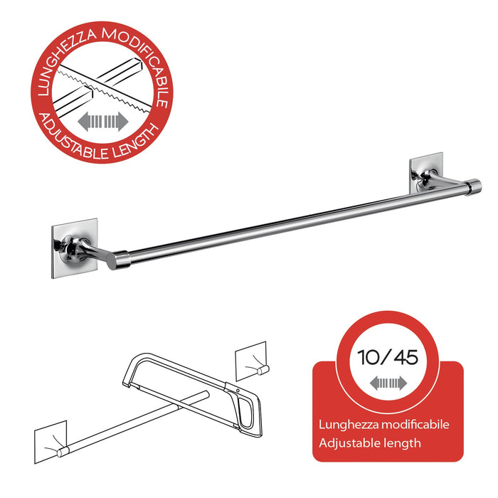 GEDY WZ214513100 WIZARD Toallero 45 cm Cromo