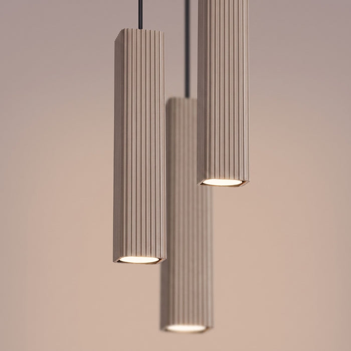 SOLLUX SL.3157 Lámpara Colgante Rayo 3P Taupe