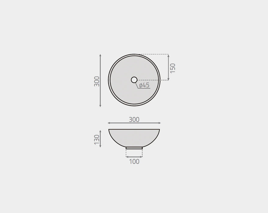 BhD 7050 DAKOTA Circular Sink Above Countertop