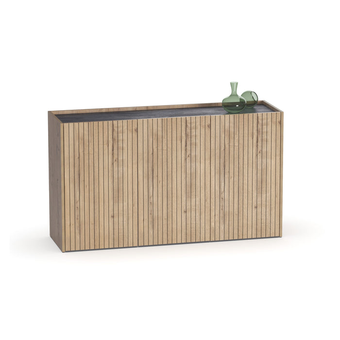 MUEBLES PITARCH Aparador Irati con Serigrafía Roble Gold serigrafiado/Imitación mármol