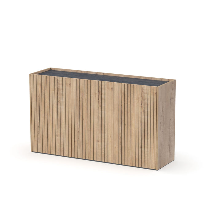 MUEBLES PITARCH Aparador Irati con Serigrafía Roble Gold serigrafiado/Imitación mármol