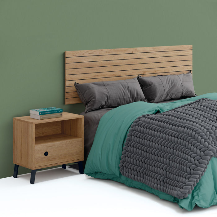 MUEBLES PITARCH Cabecero Camila con Serigrafía Roble Gold serigrafiado