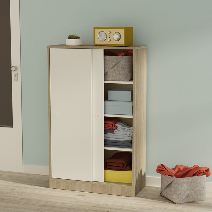 MUEBLES PITARCH Multipurpose Low Sliding Oak Cambrian/White