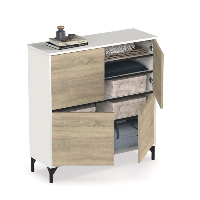 MUEBLES PITARCH Entryway Shoe Rack Tokyo White/Cambrian Oak