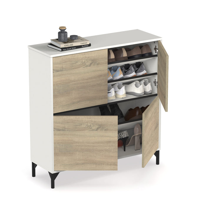 MUEBLES PITARCH Entryway Shoe Rack Tokyo White/Cambrian Oak