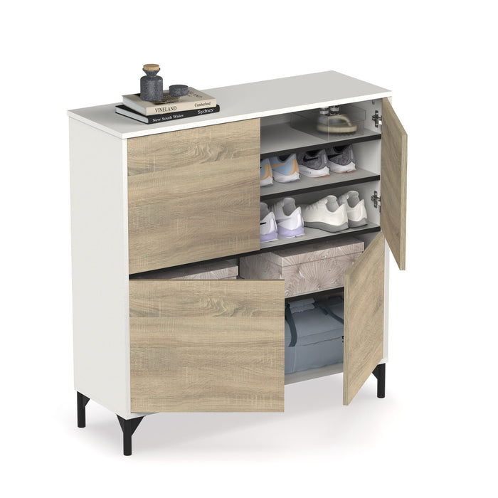 MUEBLES PITARCH Entryway Shoe Rack Tokyo White/Cambrian Oak