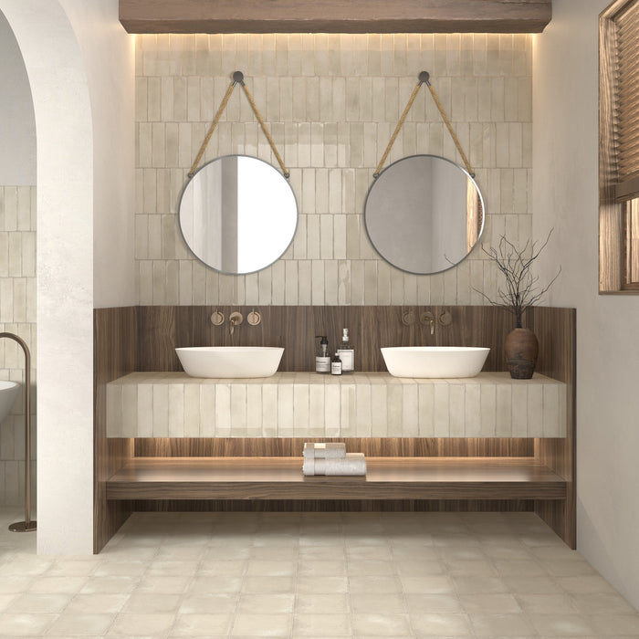 DUNE ATLANTIQUE AMANDE 6,9x24 Azulejo Pasta Blanca