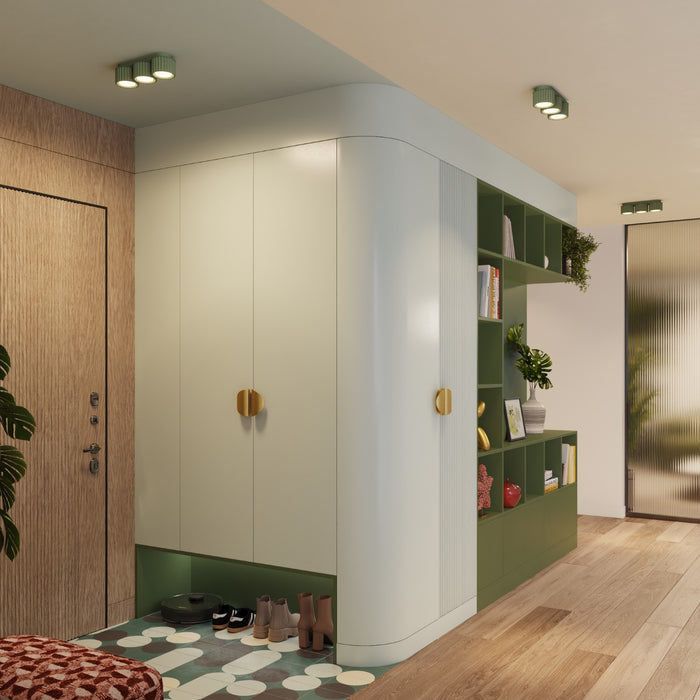 SOLLUX SL.2631 Plafón AURA 3 verde oliva Gx53